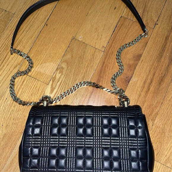 BURBERRY - Quilted Black Leather LOLA Shoulder Bag - Picture 2 of 3